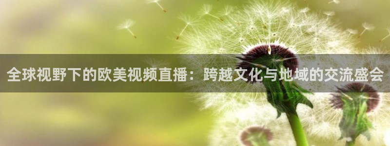 nba直播免费观看直播在线说球帝：全球视野下的欧美视频直播：跨越文化与地域的交流盛会